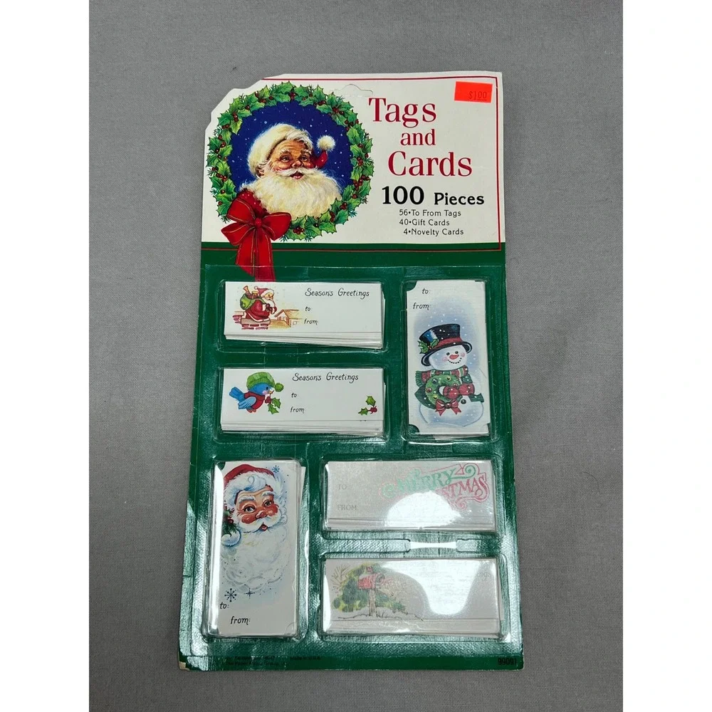 Vintage Eureka Christmas Gift Tags 80s Cards Paper Magic Novelty Ephemera NOS